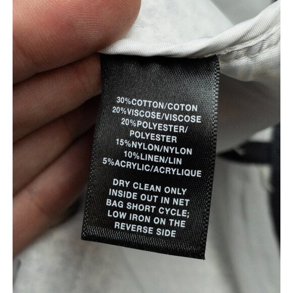 Lafayette 148 Tweed Zip Jacket Women's 3X Linen Blend Geometric Full Zip Blazer - Picture 8 of 16